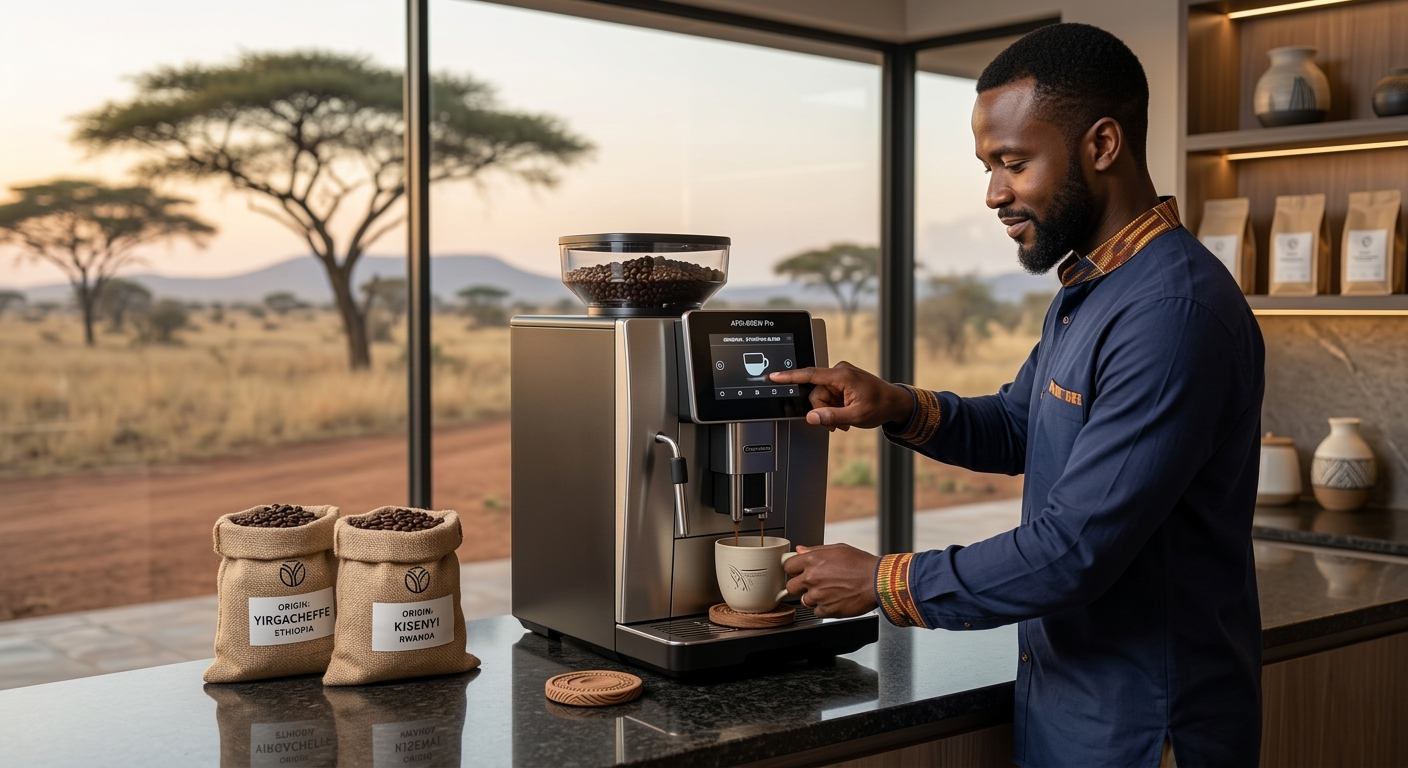 Service de café en grain Kafrika pour hôtel et restaurant
