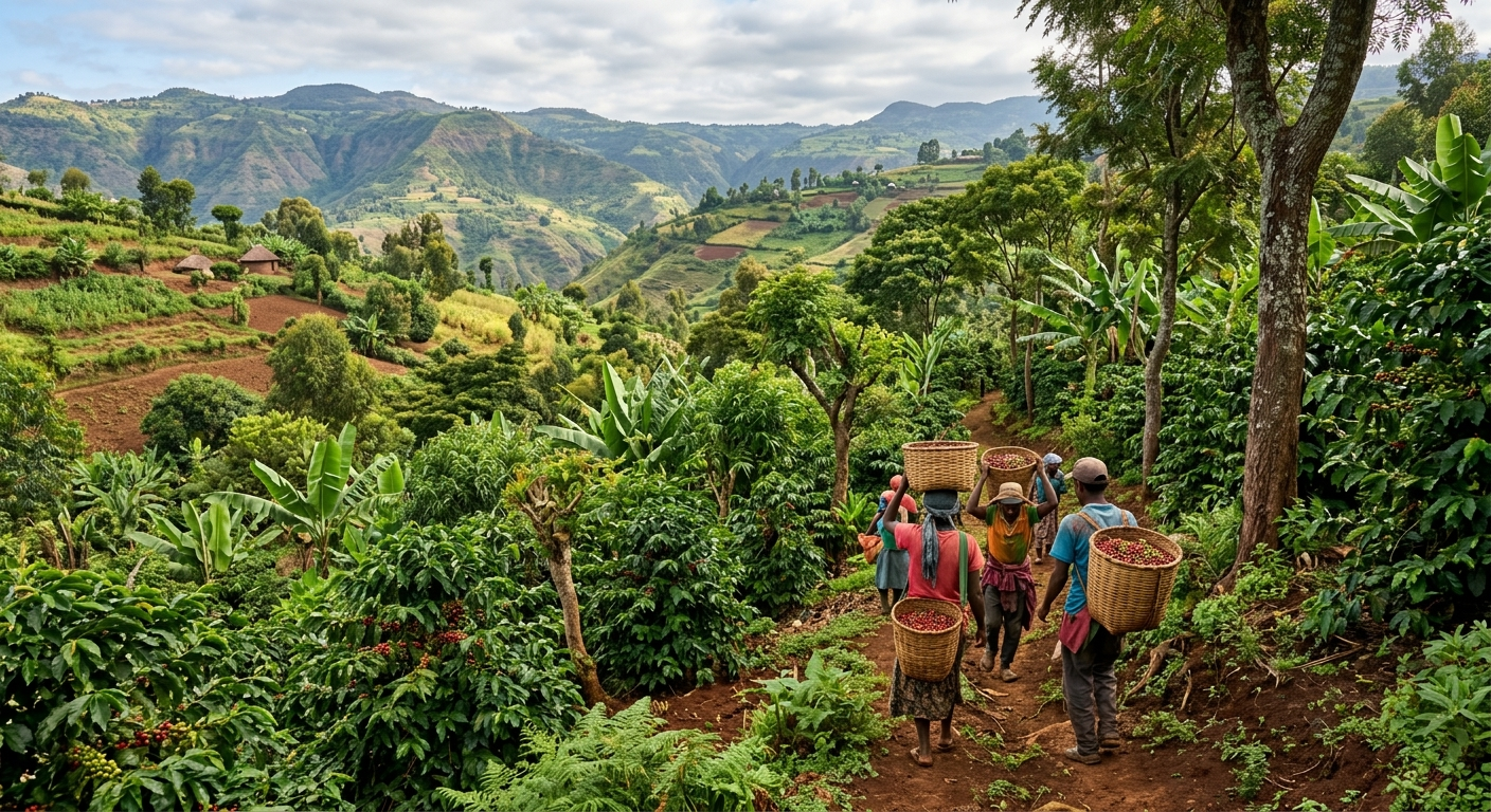 Plantation de café africaine