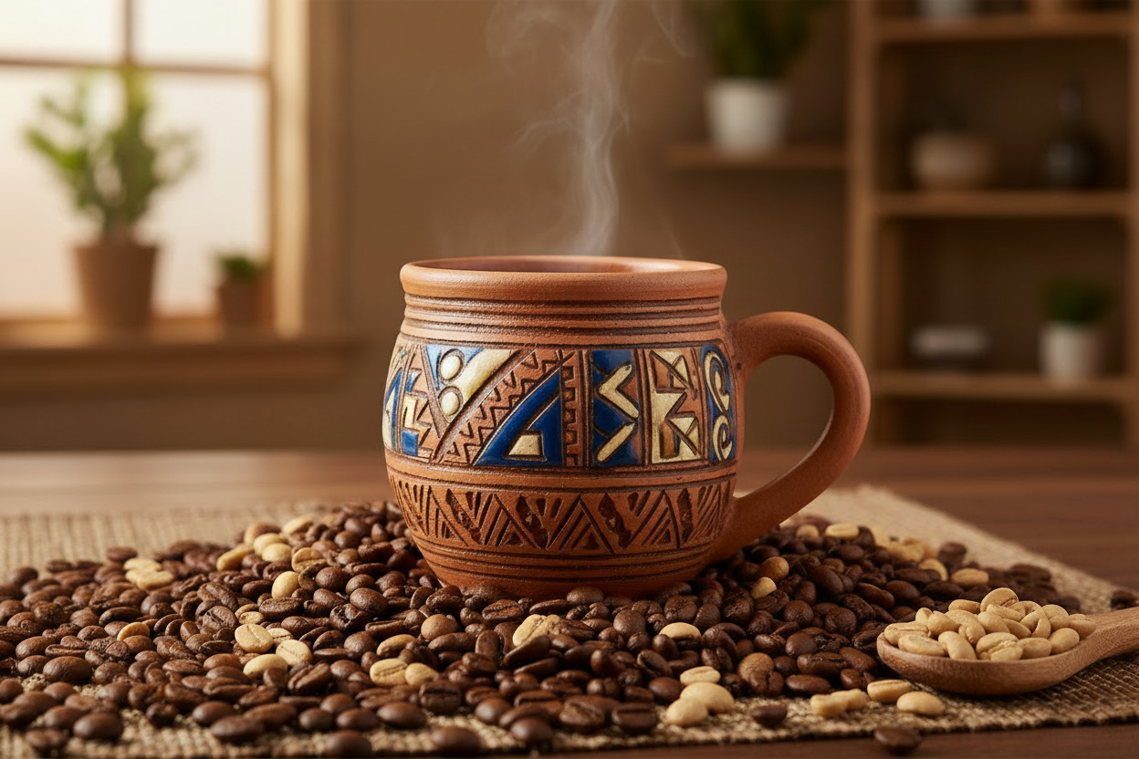 Tasse de café africaine traditionnelle