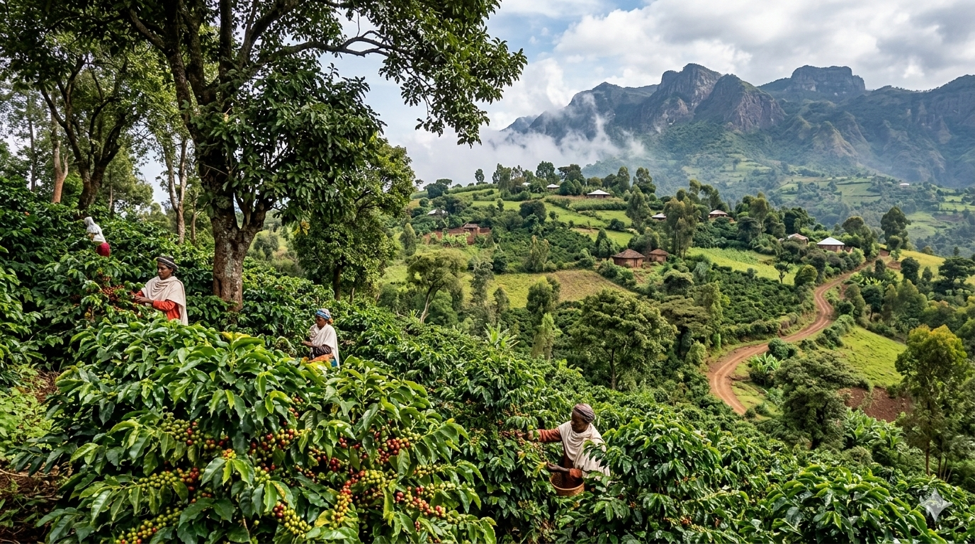 Plantation de café en altitude